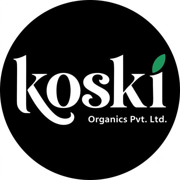 Koski organics Logog with black background