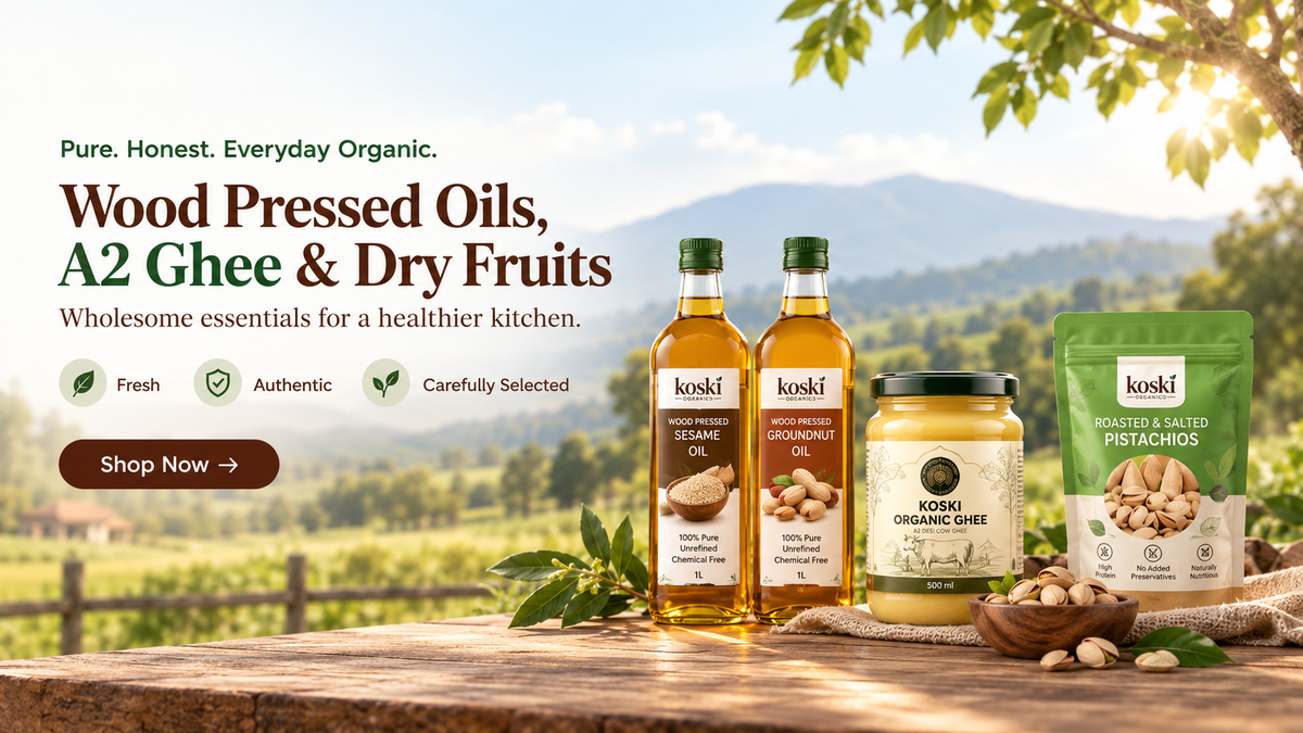 Koski Organics banner oil ghrr n pista banner 